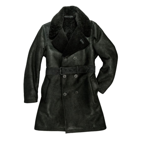 Avirex Highview Sheepskin Shearling Trench - Picture 1 of 11